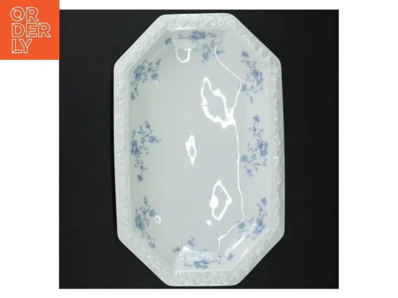 Billede 3 - Blåt og hvidt fajancefad fra Rosenthal (str. 33 x. 20 cm)