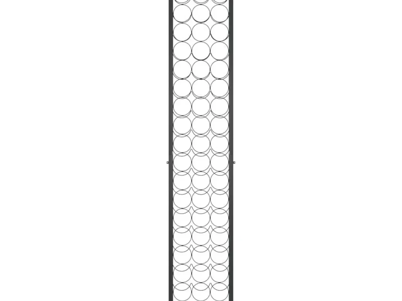 Billede 3 - Vinreol til 57 flasker 34x18x200 cm smedejern sort