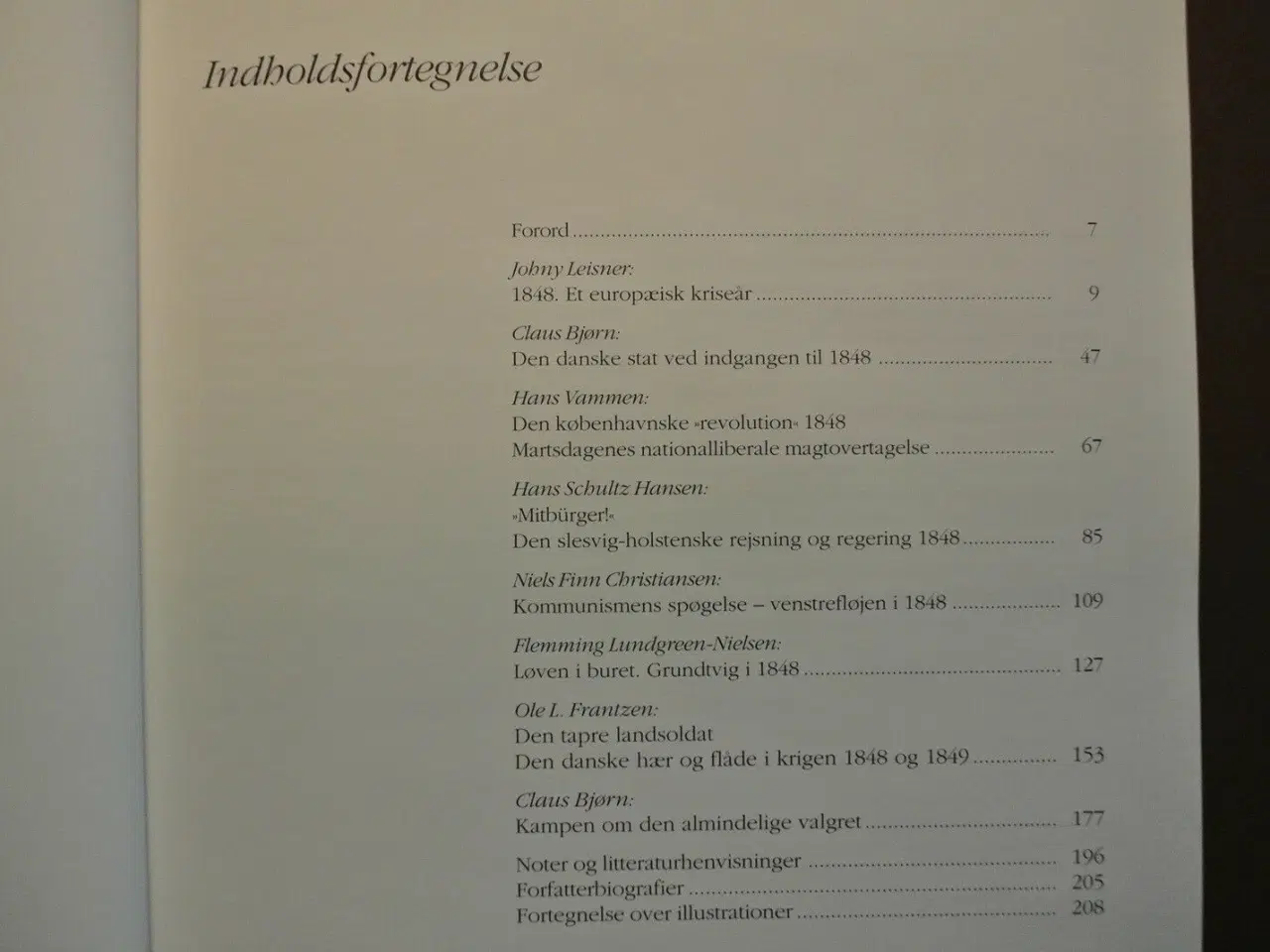 Billede 2 - 1848 - det mærkelige år, red. af claus bjørn, emne