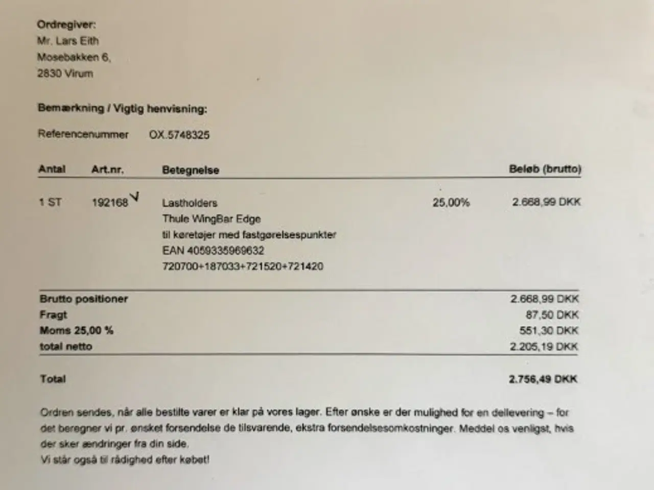 Billede 1 - Thule sorte tagholdere til BMW IX (alle modeller)