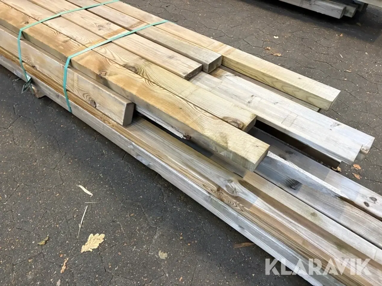 Billede 5 - Træ Trykimprægneret reglar 41 styk assorterede længder