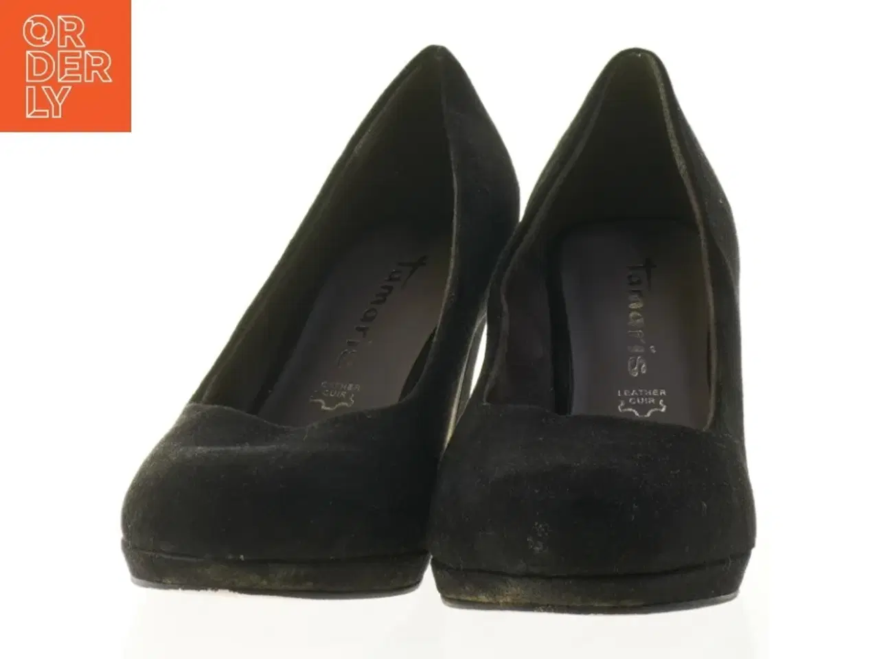 Billede 2 - Sorte ruskindspumps fra Tamaris (str. 38)