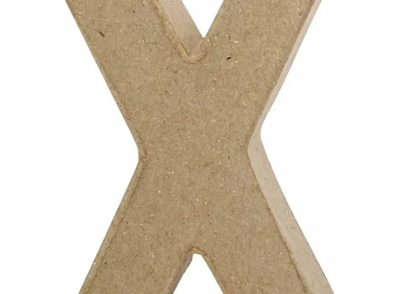 Billede 1 - Håndlavet Bogstav X i Papmaché - 10 cm