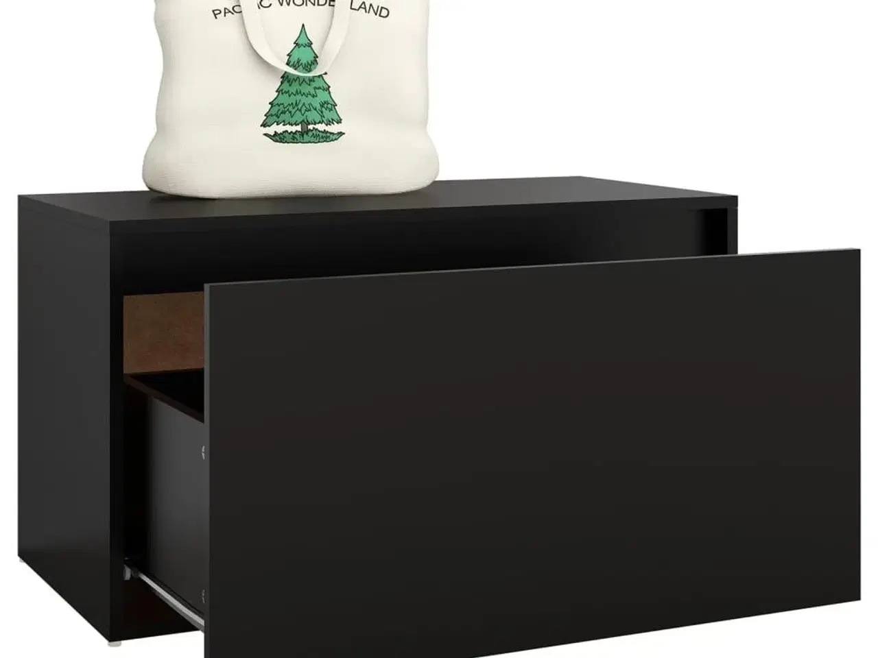 Billede 4 - Entrébænk 80x40x45 cm konstrueret træ sort