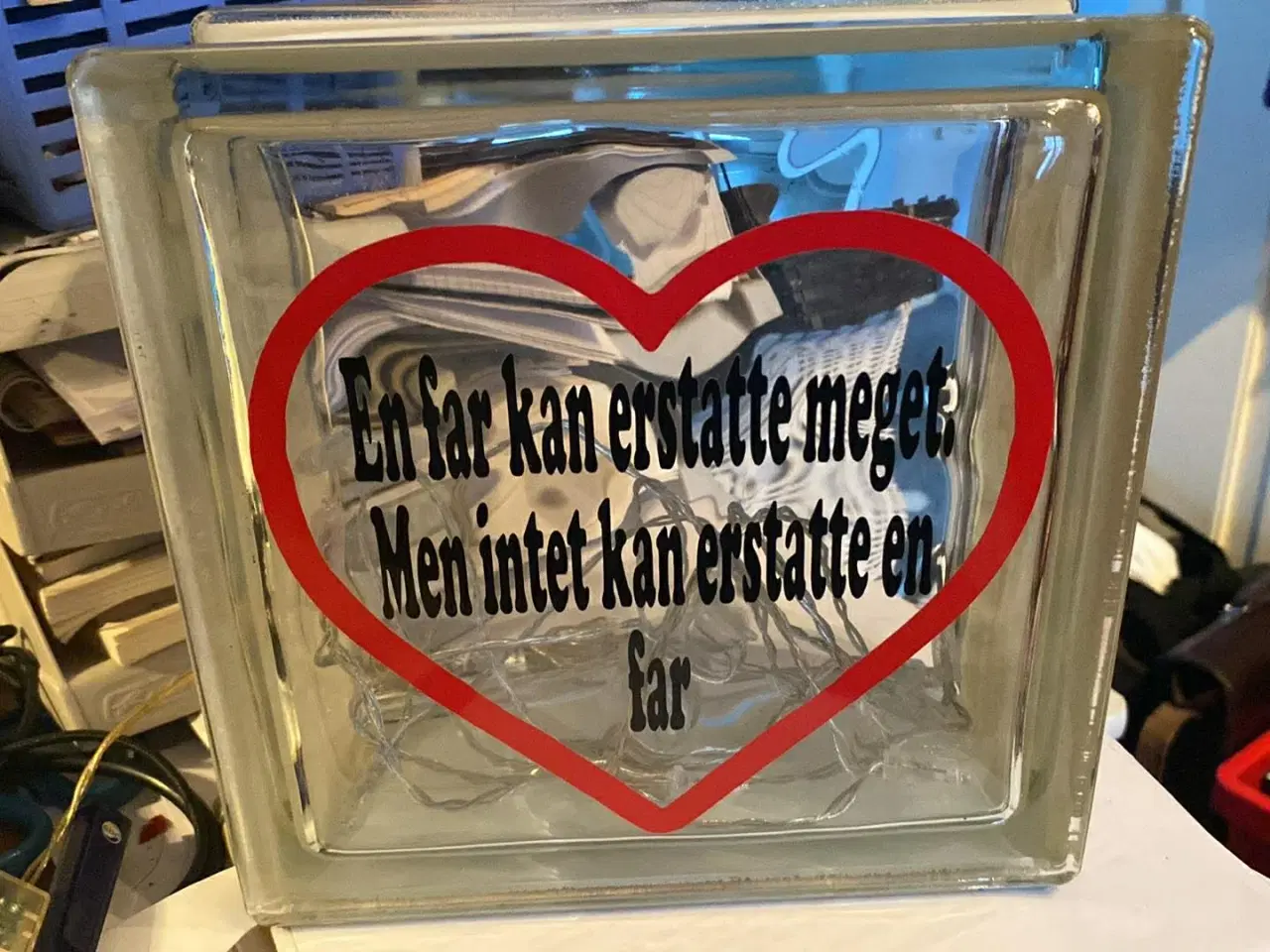 Billede 1 - Glassten med lyskæde