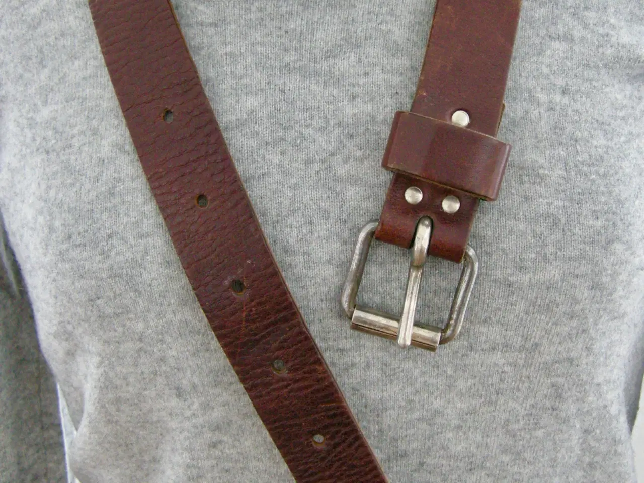 Billede 6 - Vintage læderbælte, Kraftig læderbælte, Bælte