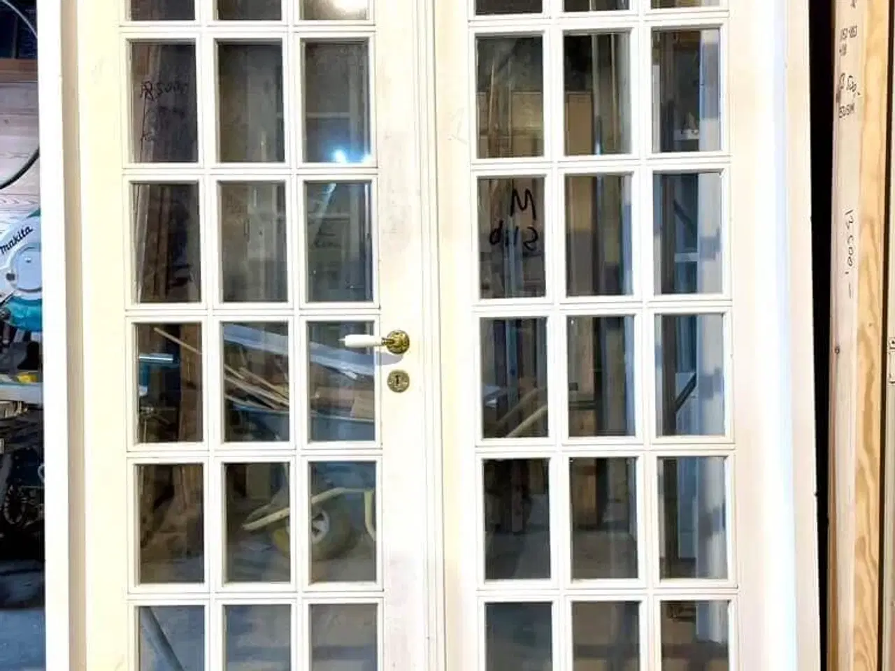 Billede 2 - Fransk dobbeltdør med 2 x 18 ruder og karm