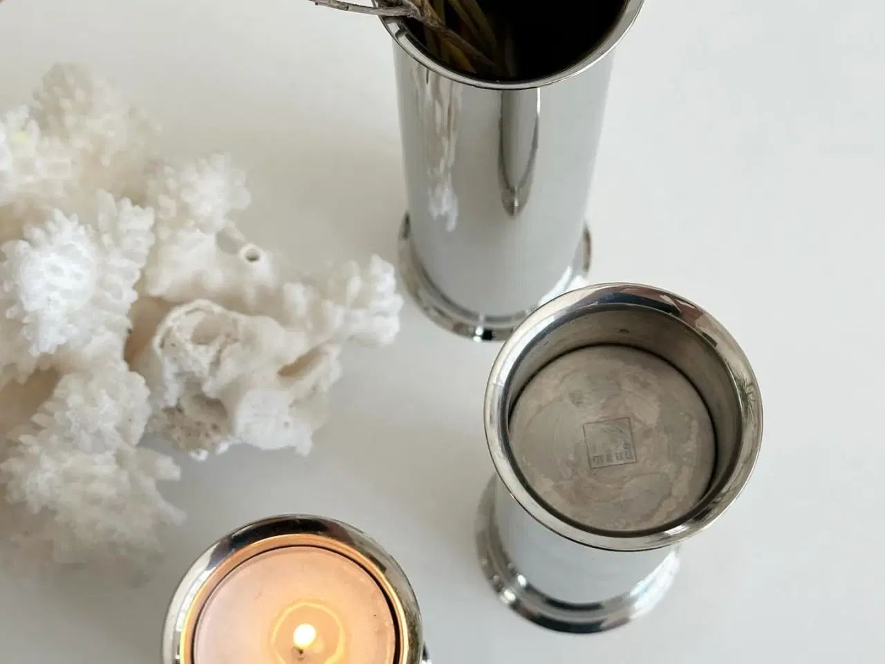 Billede 4 - Fyrfadsstager, Menu, 3 stk samlet