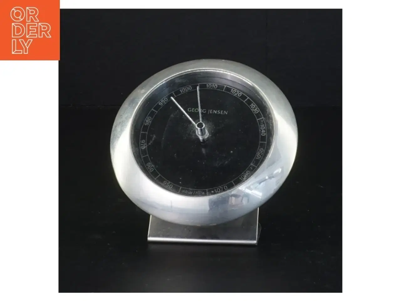 Billede 1 - Georg Jensen barometer i tin med bordholder (str. Diameter 11 cm)