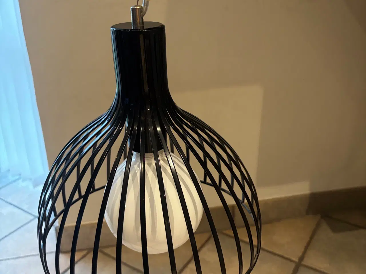 Billede 2 - Loftlampe metal sort gitterdesign