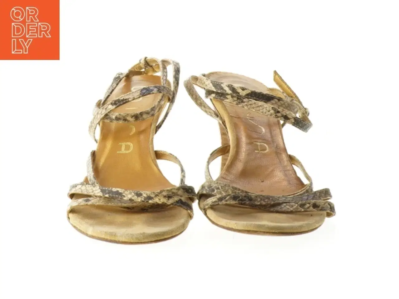 Billede 4 - Unisa højhælede slangeskindssandaler (str. 39 )