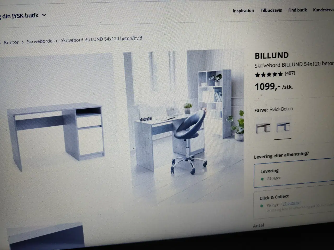 Billede 5 - Skrivebord og kontorstol