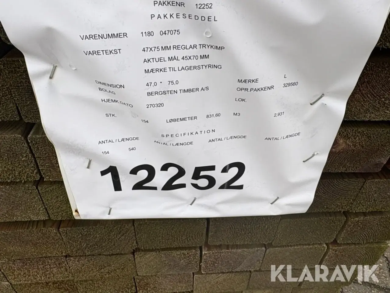 Billede 7 - Trykimprægneret reglar - 154 styk