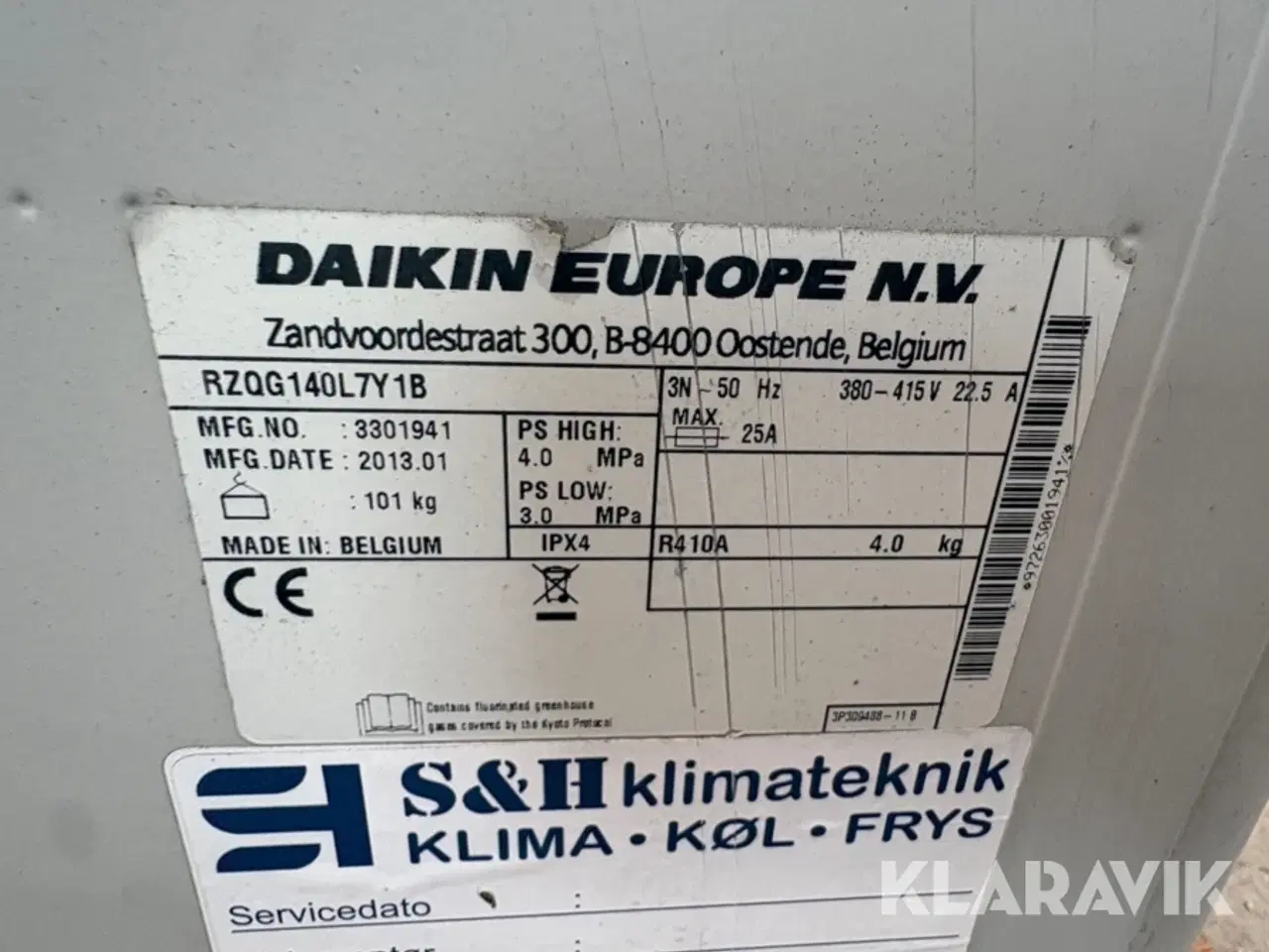 Billede 8 - Varmepumpe Daikin RZQG140L7Y1B