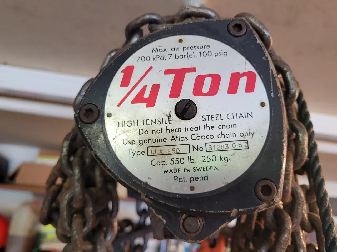 Billede 1 - Kædetalje til trykluft