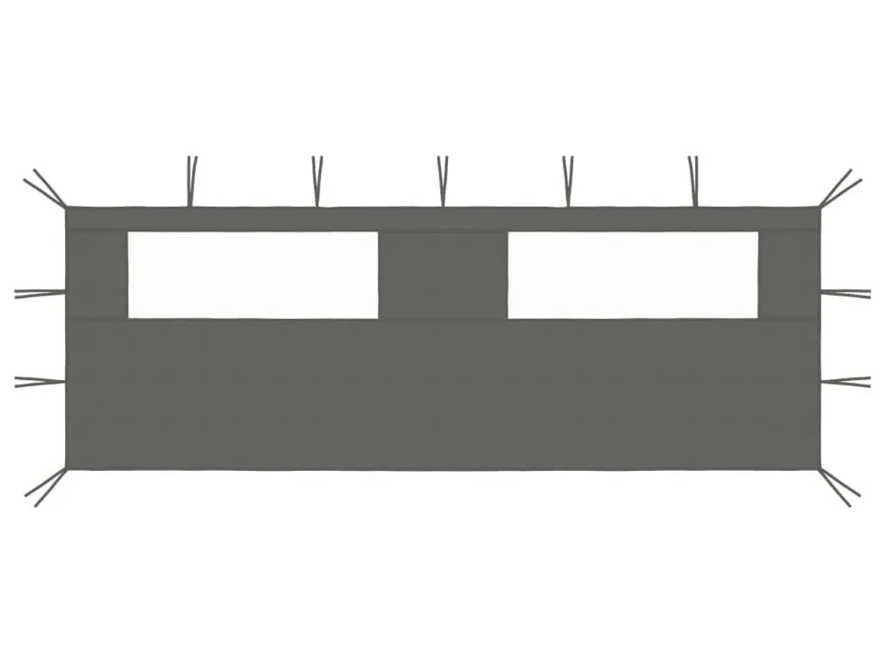 Billede 1 - Pavillonvæg med vinduer 6x2 m antracitgrå