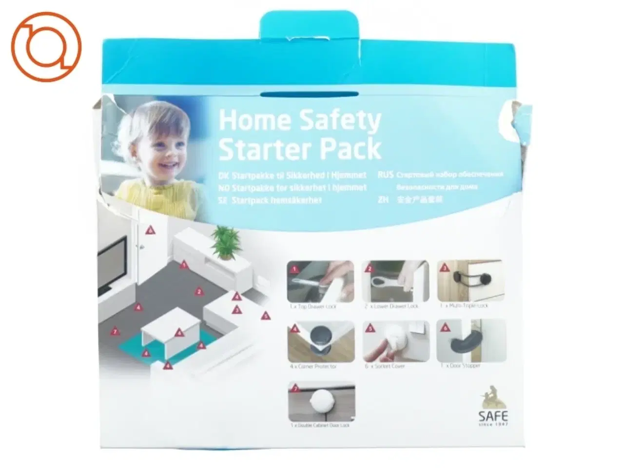 Billede 1 - Home safety starter pack fra Safe (str. 21 x 18 x 6 cm)