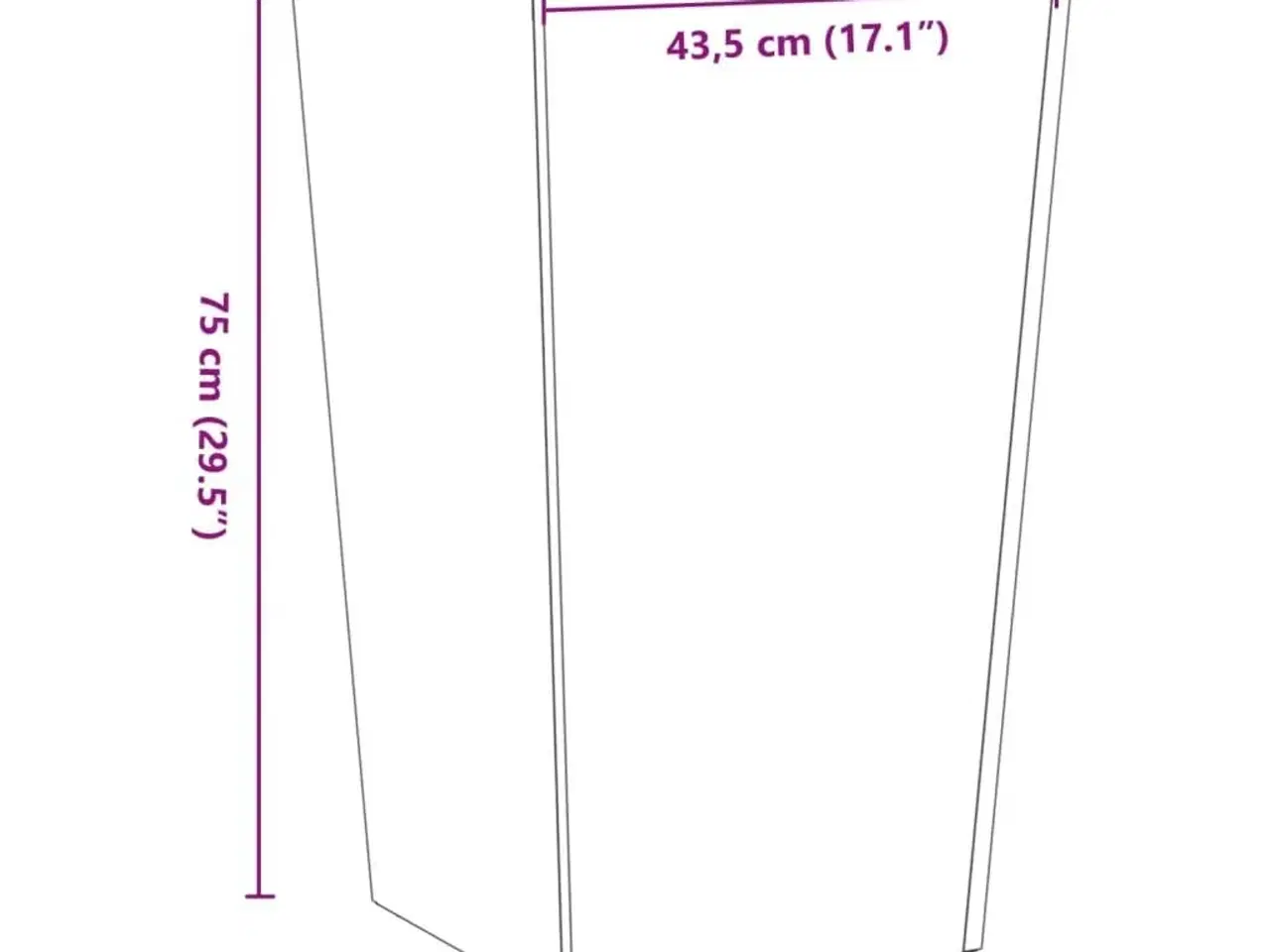 Billede 10 - Plantekrukke 45x45x75 cm stål sort