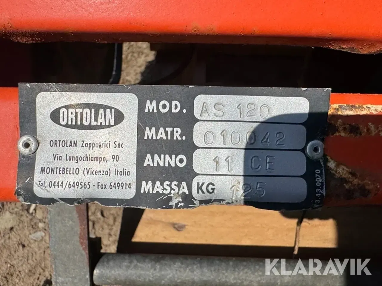 Billede 5 - Fræser Ortolan AS 120 11 CE