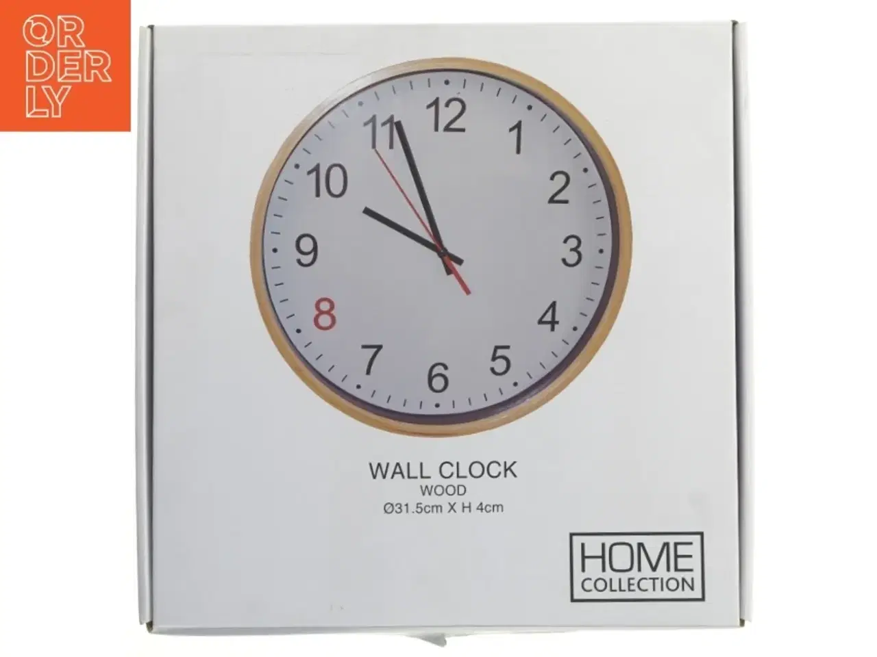 Billede 1 - Vægur i træramme fra Home Collection (str. Ø 31,5 cm)