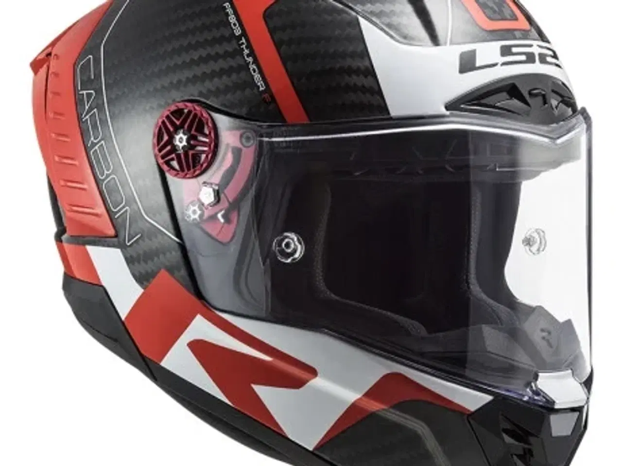 Billede 1 - LS2 THUNDER C RACING1 RED WHITE -  før 4.199