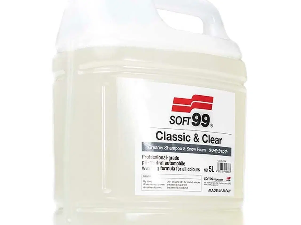 Billede 1 - Soft99 Classic & Clear - Creamy Shampoo & Snow Foam 5L