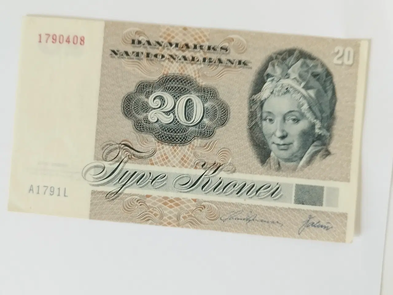 Billede 3 - Tyve Kroner. 1979.Den med 2 gråspurve 