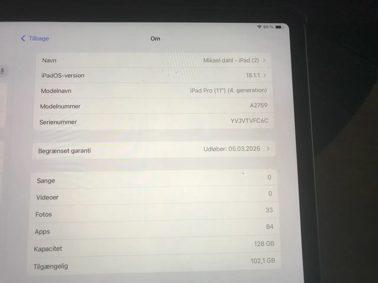 Billede 2 - iPad Pro 4 128gb