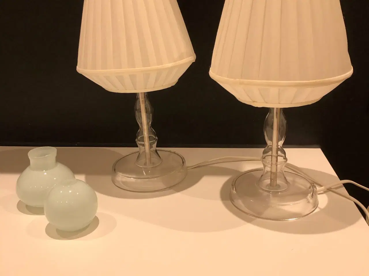 Billede 1 - 2 små glas lamper