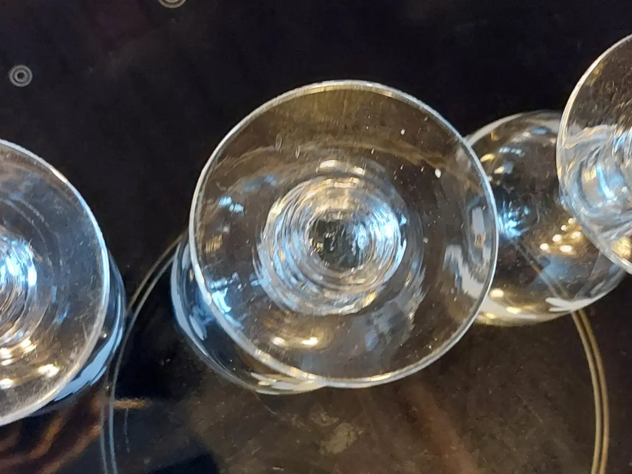 Billede 2 - 3 stk. EGELØV GLAS - midt 1800 tal ( samlet pris )