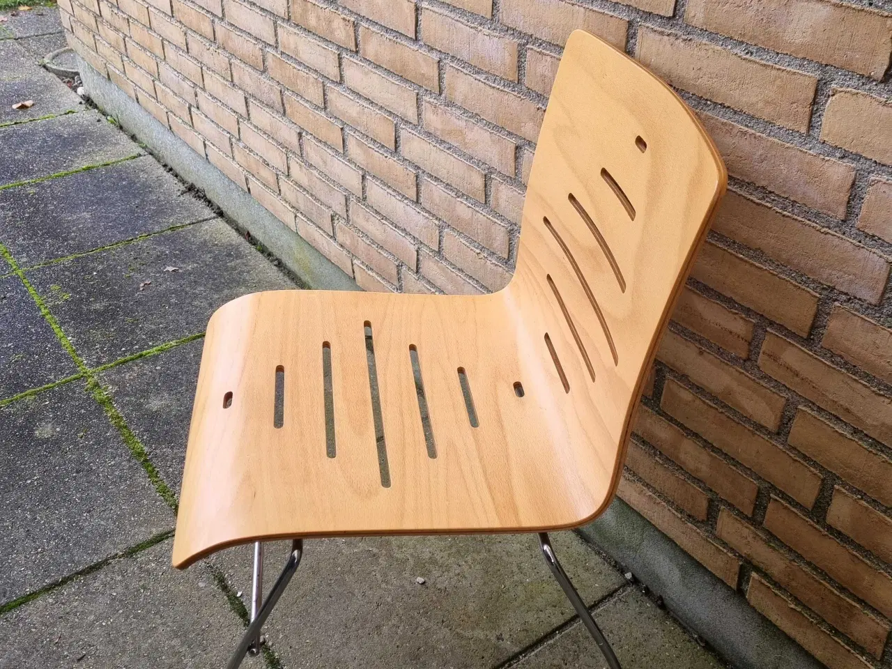 Billede 1 - Træstole med bøjleben