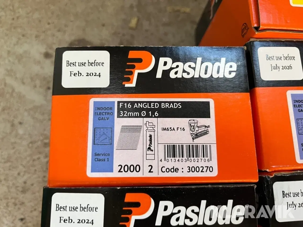 Billede 3 - Dykkersøm Paslode F16-F18 32-63mm 34 kasser med gas
