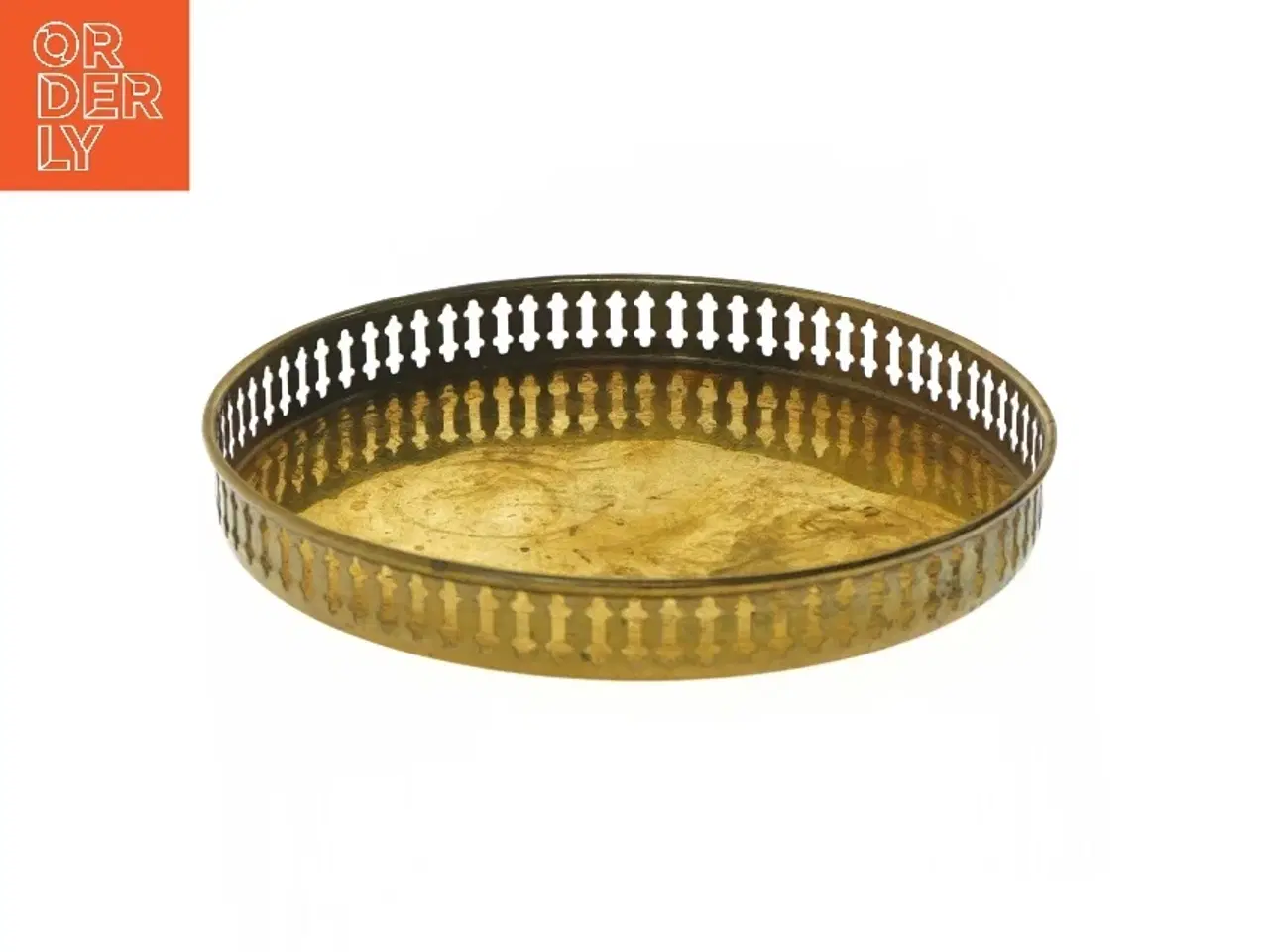 Billede 1 - Rund bakke i messing (str. Ø 23,5 cm)