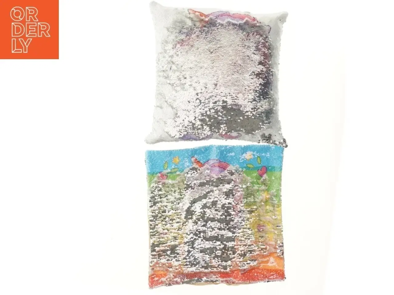 Billede 4 - Pyntepuder med palietter og enhjørning (str. 39x38 cm)