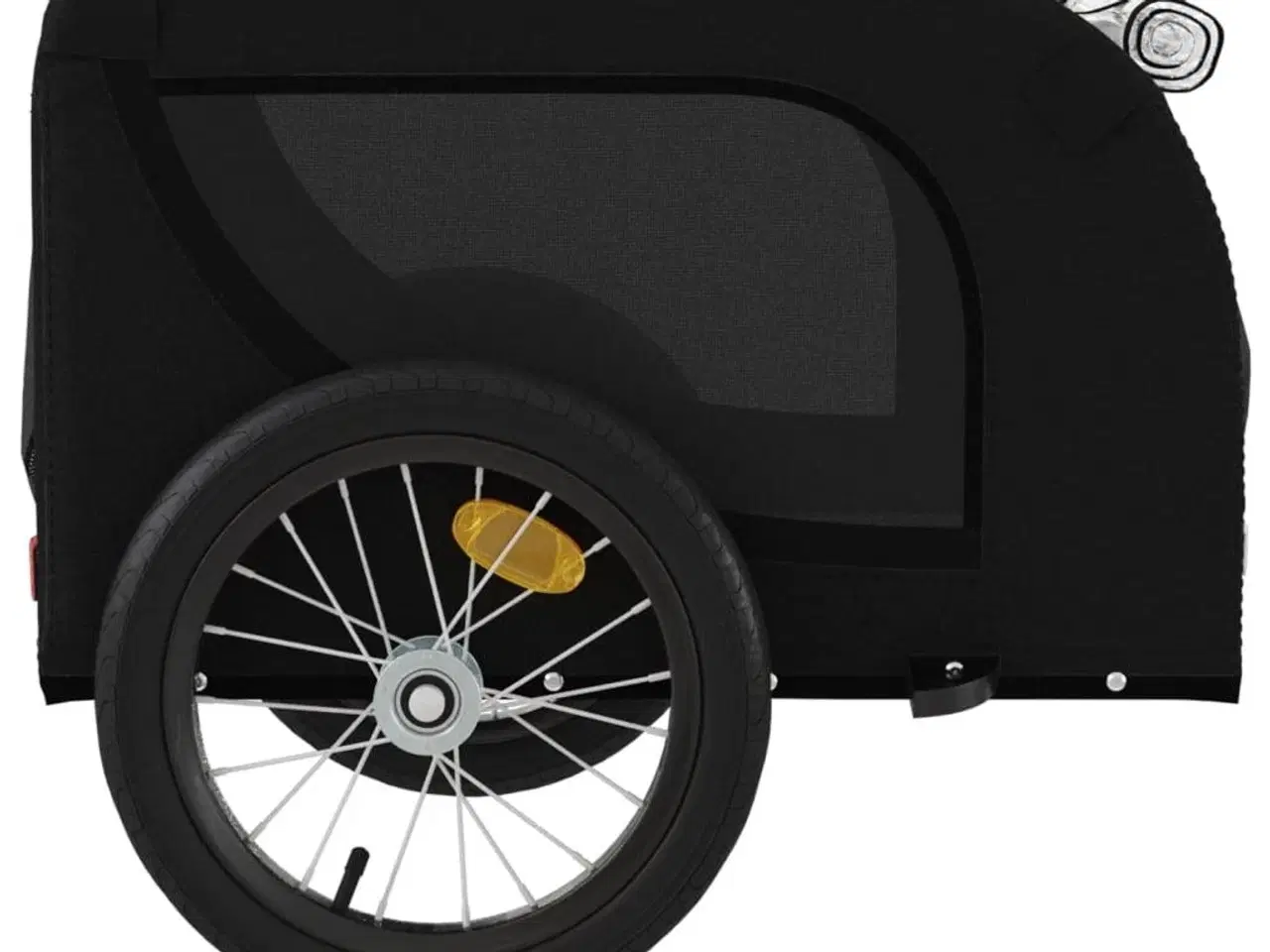 Billede 6 - Cykeltrailer til kæledyr oxfordstof og jern sort