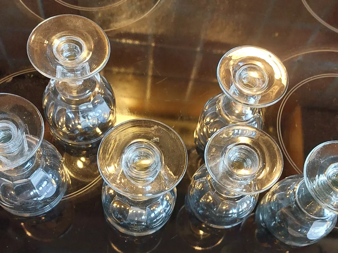 Billede 4 - 8 stk. ANTIKKE - FACETSLEBNE TØNDEGLAS - ( samlet)