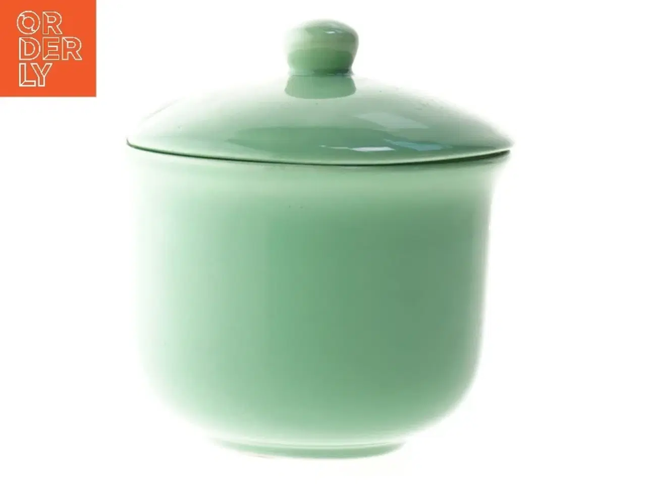 Billede 2 - Grøn keramik krukke med låg fra Cerind (str. 11 cm)