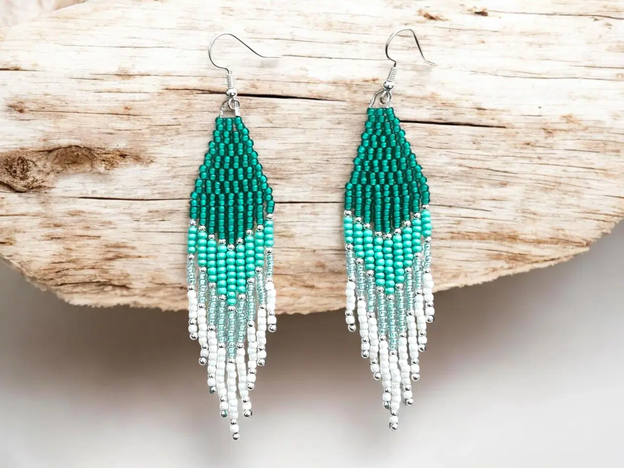 Billede 1 - Grønlandske perle øreringe