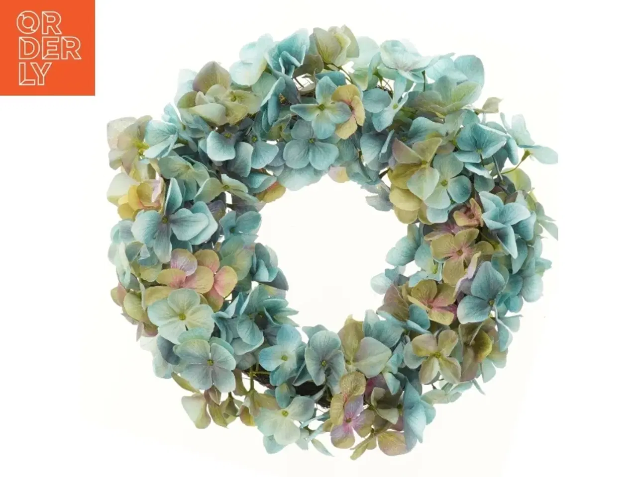 Billede 4 - Dekorativ blomsterkrans (str. 37 cm)