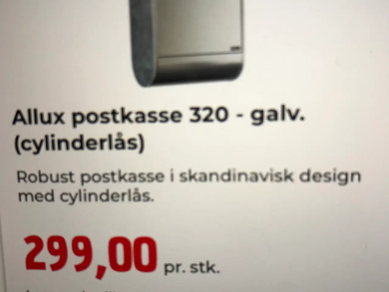 Billede 3 - Postkasse Allux 320G - NY