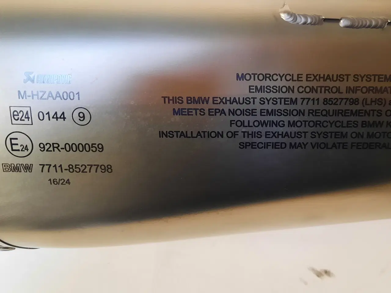 Billede 4 - BMW Akrapovic udstødning K1600GT/GTL