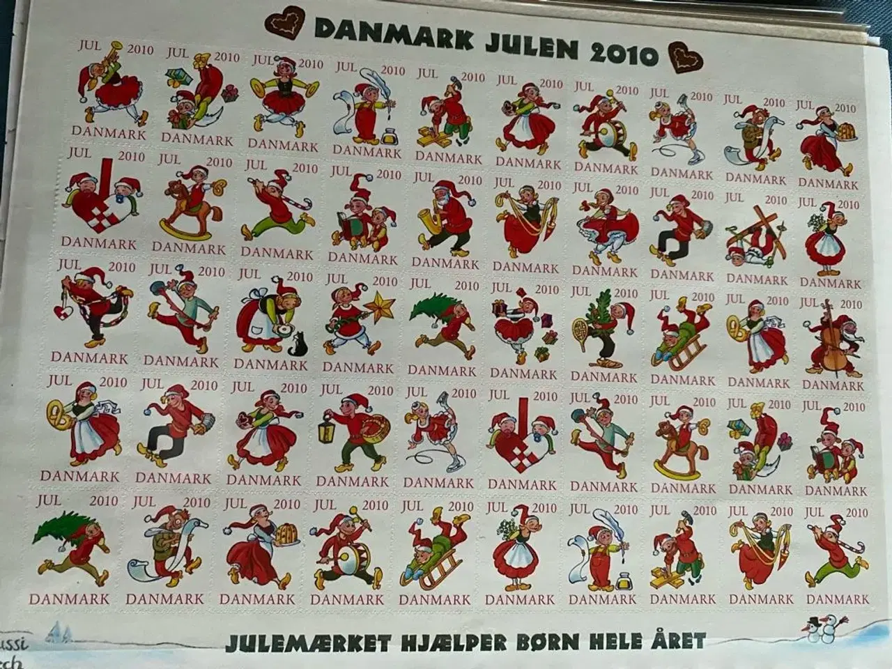 Billede 2 - Danske Julemærke ark