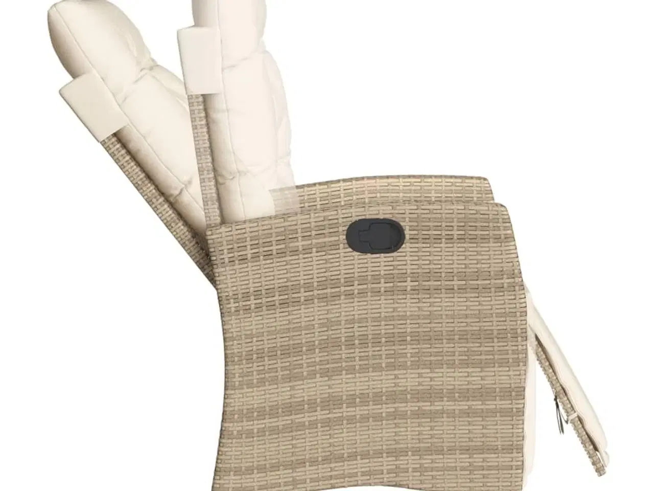Billede 8 - Havestole 2 stk. med lænefunktion og fodstøtte polyrattan beige