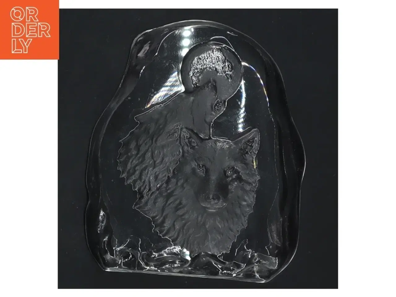 Billede 2 - Dekorativ ulvekrystal figur (str. 11x10 cm)