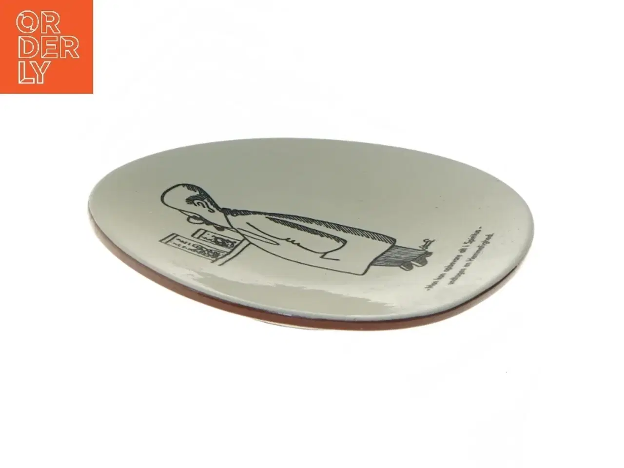 Billede 3 - Storm p. Keramikplatte med tegneseriemotiv fra Knabstrup, storm p (str. Ø 16 cm)