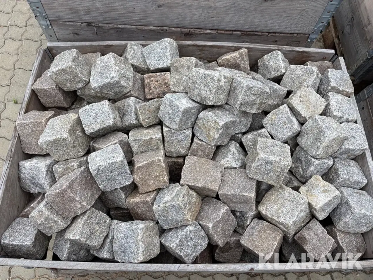 Billede 4 - Blandet lot belægningssten assorteret fliser, brosten og kantblokke
