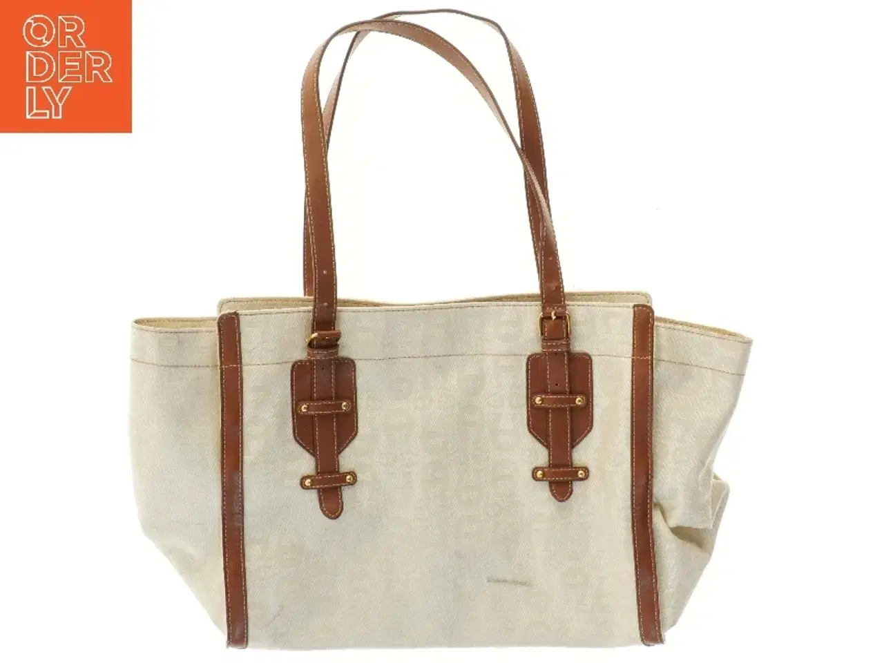 Billede 3 - Hvid canvas skuldertaske fra Etienne Aigner (str. 48x27 cm)