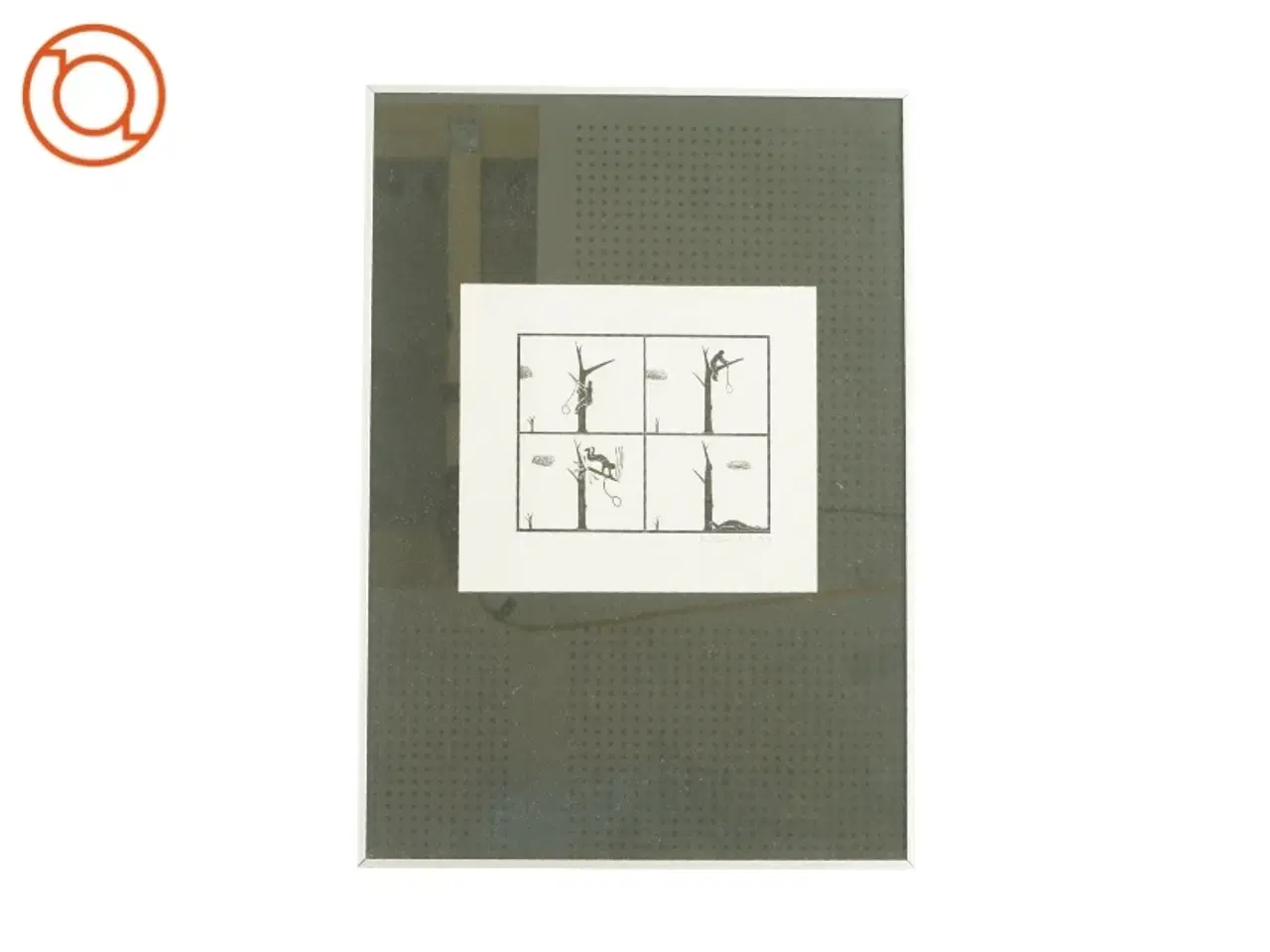 Billede 1 - Linoleumstryk i ramme