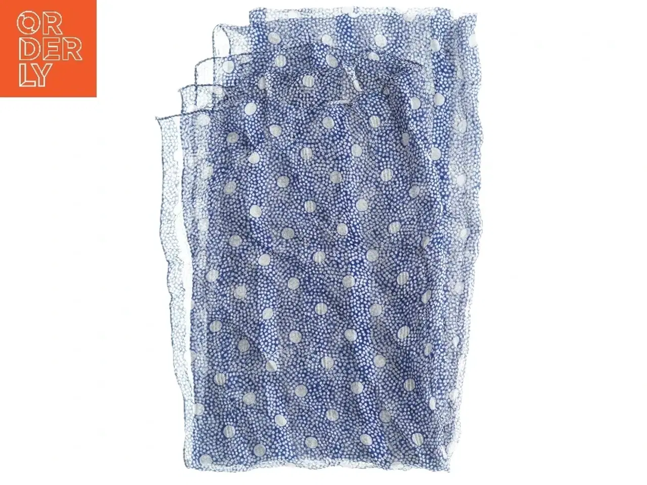 Billede 2 - Blå mønstret sjal (str. 52. x, 175 cm)