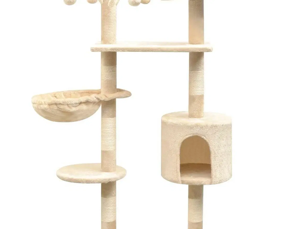 Billede 1 - Kradsetræ med sisal til katte 125 cm beige